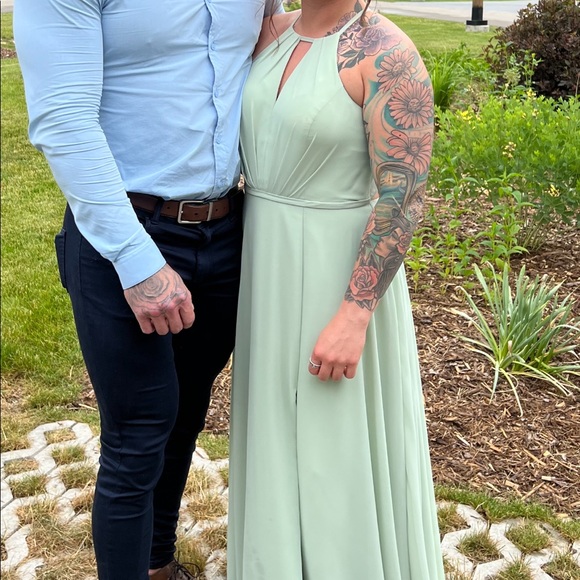 Azazie Dresses & Skirts - Azazie bridesmaids dress size 10 sage green